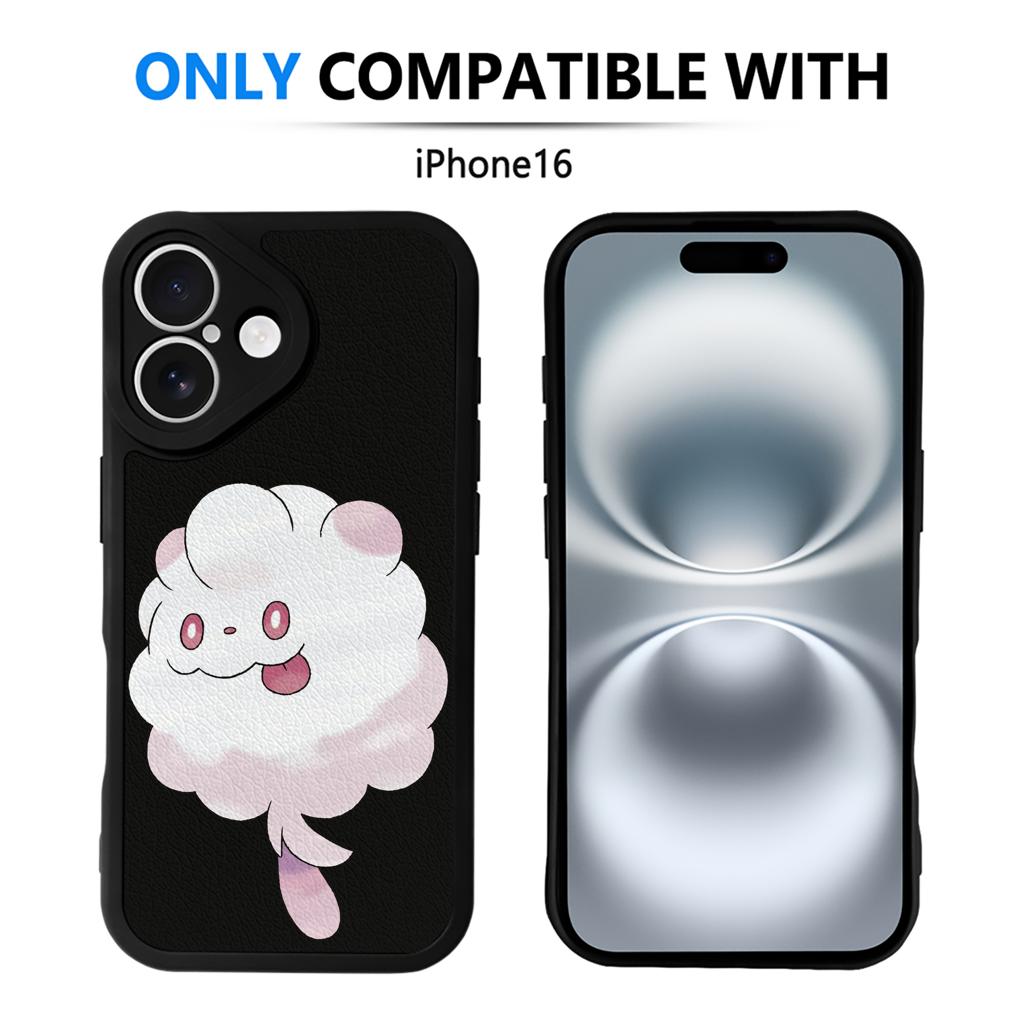 （画像用） ポケットモンスター Pokémon 【iPhone 16シリーズ対応】シリコンスマホケース（レザー調） 材質：シリコン